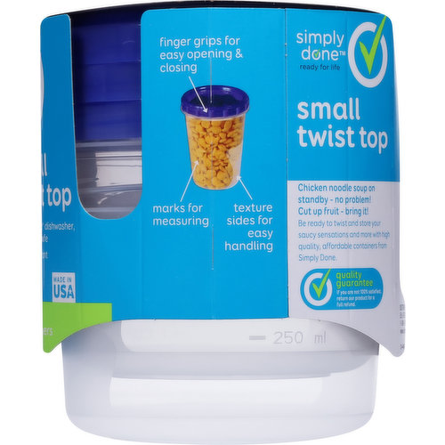 Simply Done Medium Twist Top Containers & Lids