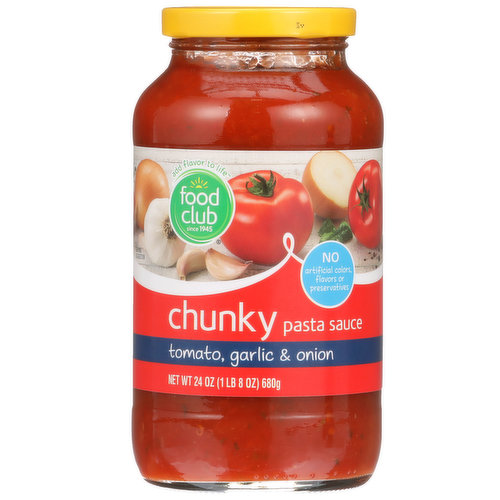 Food Club Tomato, Garlic & Onion Chunky Pasta Sauce