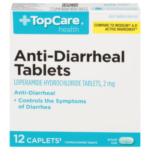 TopCare Anti-Diarrheal, 2 mg, Tablets