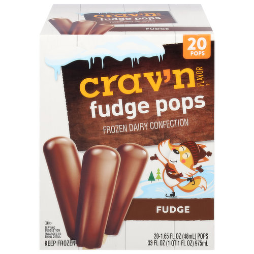 Crav'n Flavor Frozen Dairy Confection, Fudge, Pops