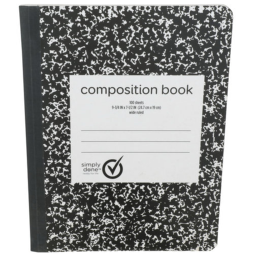 Simply Done Wide Ruled Composition Book