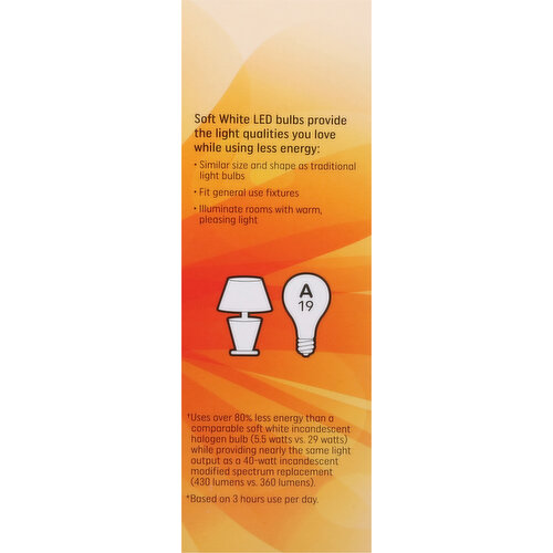 GE Light Bulbs, LED, Soft White, 40 Watts