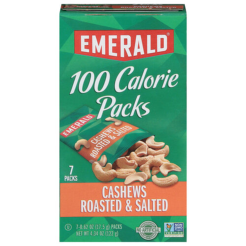 Emerald Cashews, Roasted & Salted, 7 Packs