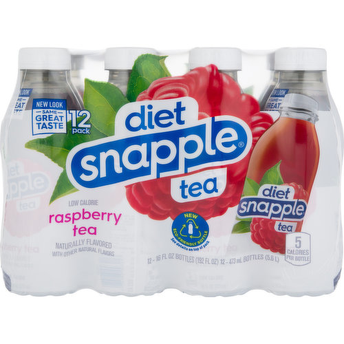 Snapple Raspberry Peach, 16 fl oz recycled plastic bottle