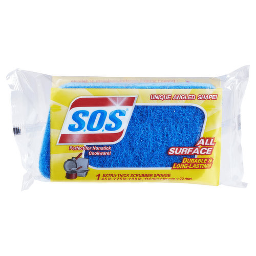 S.O.S Scrubber Sponge, Extra-Thick