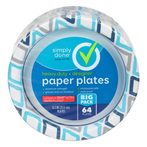 Simply Done Heavy Duty Designer 10 1/16 Paper Plates