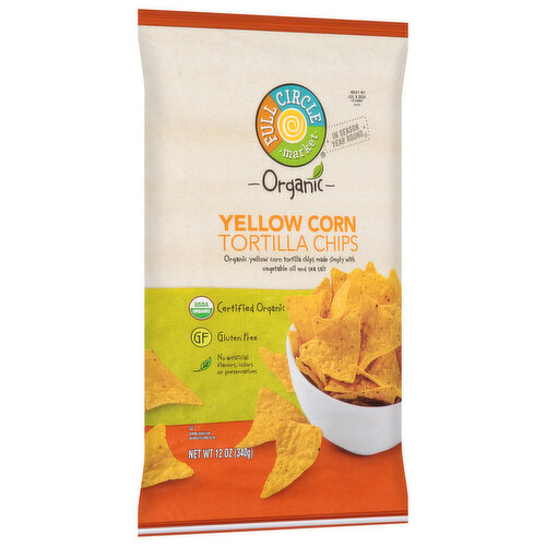 Full Circle Market Tortilla Chips, Yellow Corn