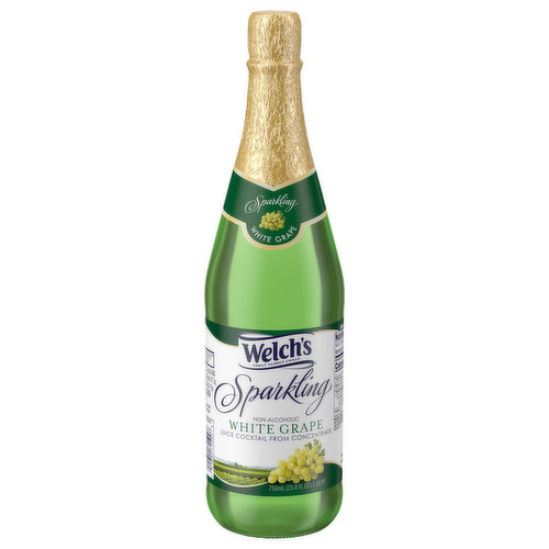 Welch's Juice Cocktail, Sparkling, White Grape, Non-Alcoholic