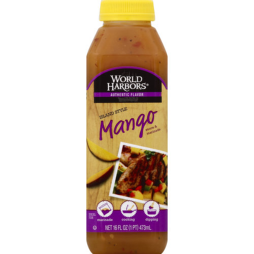 World Harbors Sauce & Marinade, Island Style Mango