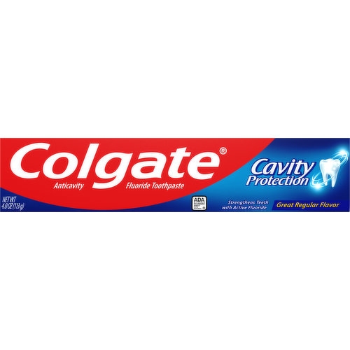 Colgate Toothpaste, Cavity Protection, Regular Flavor