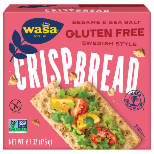 Wasa Crispbread, Swedish Style, Sesame & Sea Salt