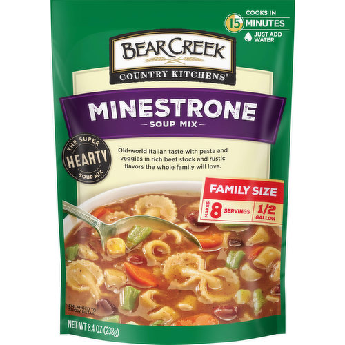 Bear Creek Country Kitchens Soup Mix, Minestrone, Family Size