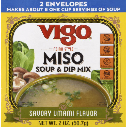 Vigo Soup & Dip Mix, Savory Umami Flavor, Miso, Asian Style