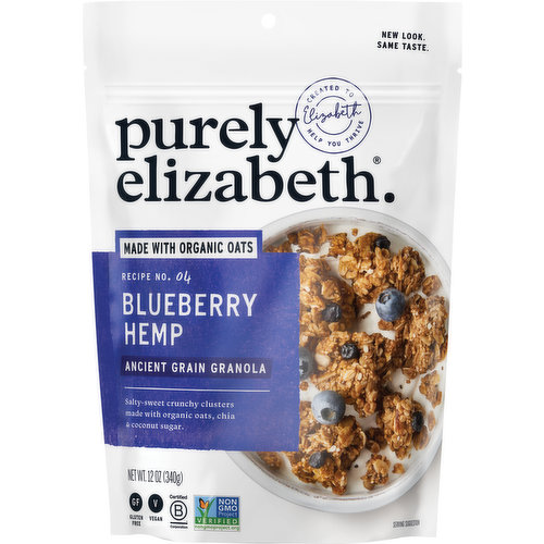 Purely Elizabeth Ancient Grain Granola, Blueberry Hemp