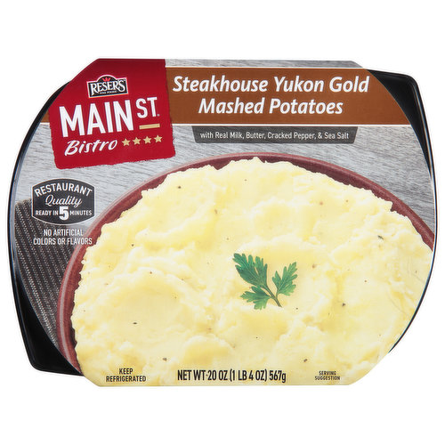 Main St Bistro Mashed Potatoes, Steakhouse Yugon Gold
