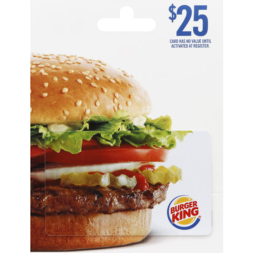 Burger King Gift Card, $25