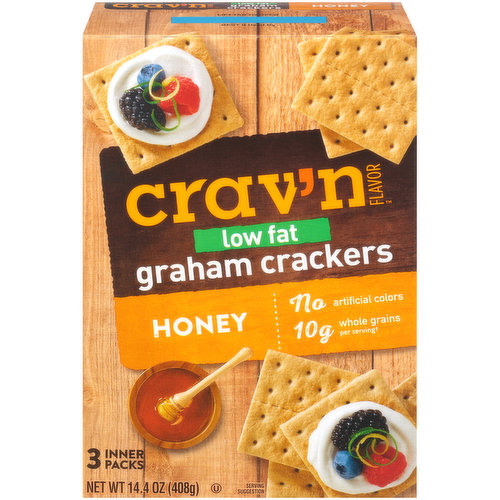 Crav'n Flavor Honey Low Fat Graham Crackers