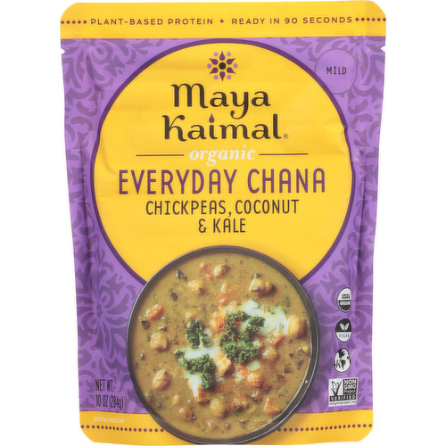 Maya Kaimal Everyday Chana, Organic, Chickpeas, Coconut & Kale, Mild