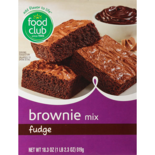 Food Club Brownie Mix, Fudge