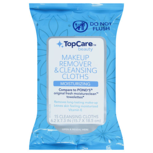 TopCare Makeup Remover & Cleansing Cloths, Moisturizing