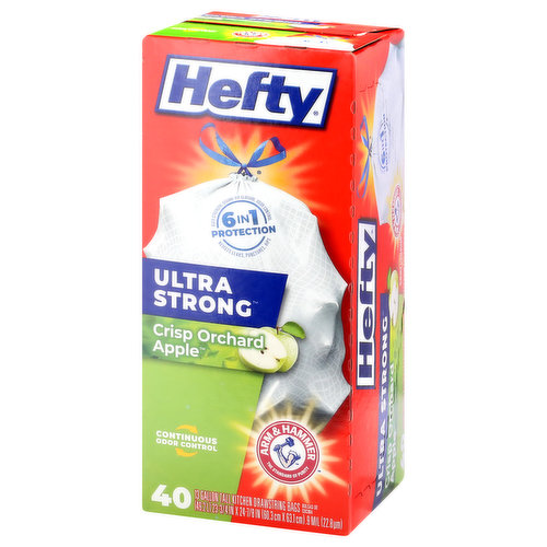 Hefty 13-Gallons Lavender Vanilla White Plastic Can Drawstring