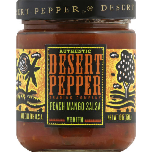 Desert Pepper Salsa, Peach Mango, Medium Hot