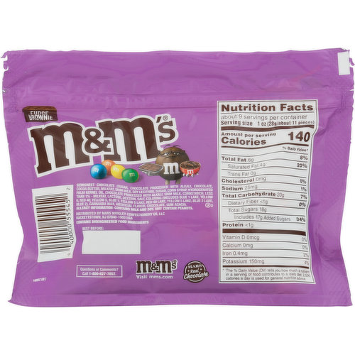 M&M's Fudge Brownie Chocolate Sharing Size - 9.05 oz