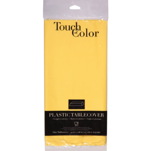 Touch of Color Tablecover, Plastic, Mimosa