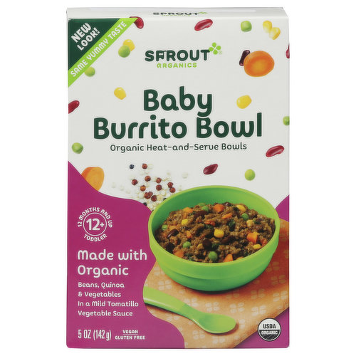 Sprout Organics Baby Burrito Bowl, Toddler, 12 Months & Up, 5 oz