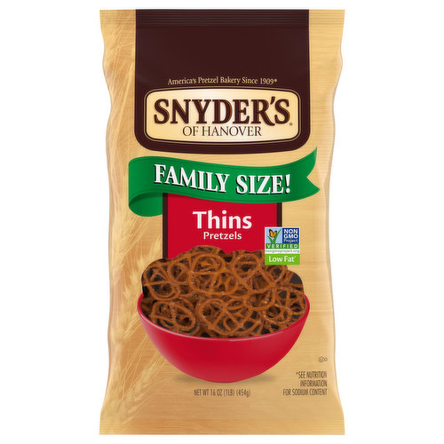 Snyder's of Hanover Pretzels, Thins, Family Size