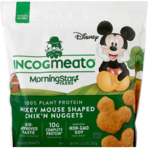 Incogmeato Chik'n Nuggets, 100% Plant Protein, Mickey Mouse Shaped