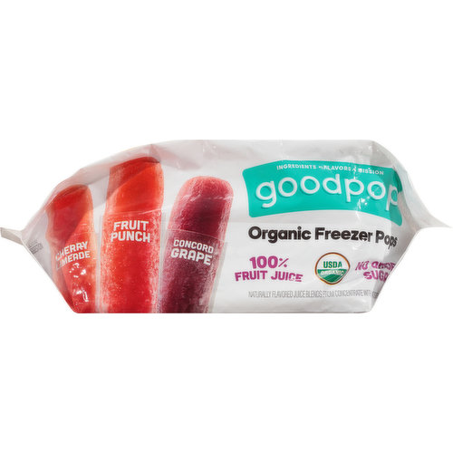 Goodpop Freezer Pops, Organic, Assorted - 20 pack, 1.5 oz