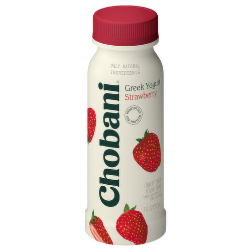 Chobani Yogurt Drink, Greek, Lowfat, Strawberry