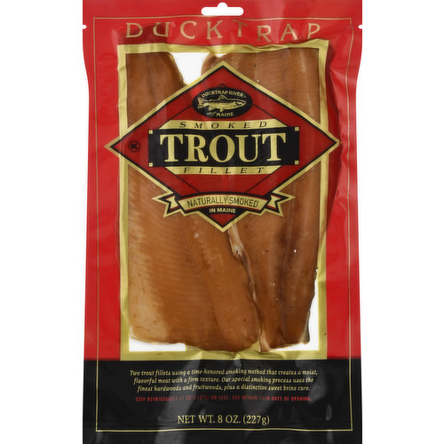 Ducktrap River Of Maine Fillets, Trout, Smoked