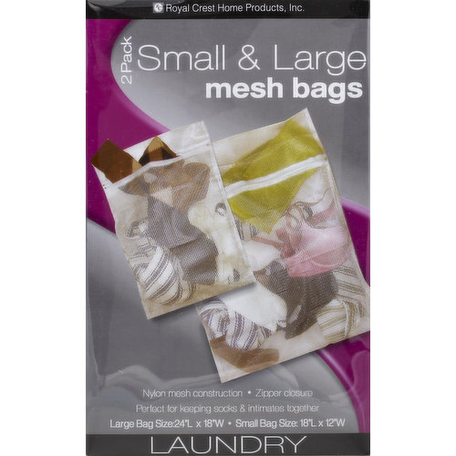 Royal Crest Mesh Bags, Laundry, Small & Large