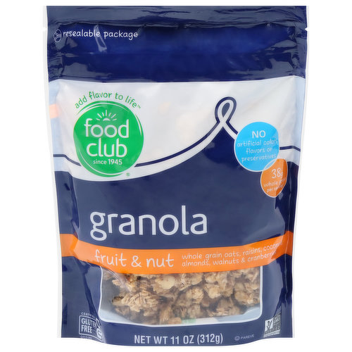 Food Club Granola, Fruit & Nut