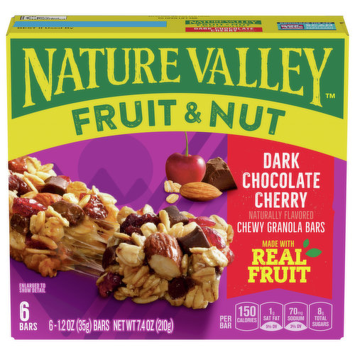 Nature Valley Granola Bars, Chewy, Dark Chocolate Cherry, Fruit and Nut