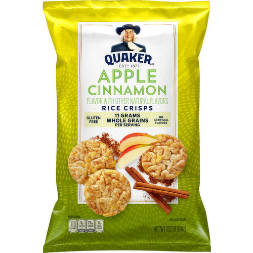 What do you get when you combine the flavors of tangy apple with tasty cinnamon and crispy crunchiness- Totally delicious rice snacks that will leave you speechless - mostly because your mouth will be full.