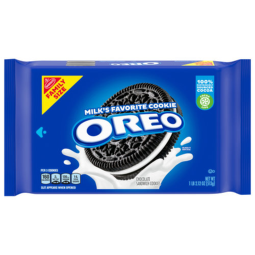 Oreo Sandwich Cookies, Chocolate, Family Size