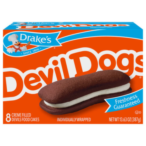 Drake's Devils Food Cakes, Creme Filled