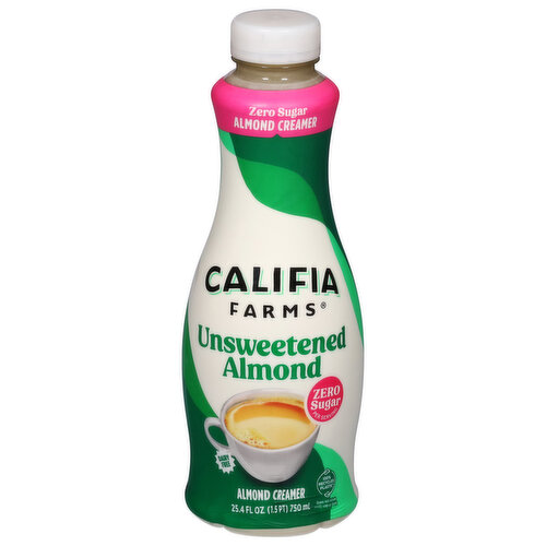 Califia Farms Creamer, Unsweetened Almond, Dairy Free, Zero Sugar