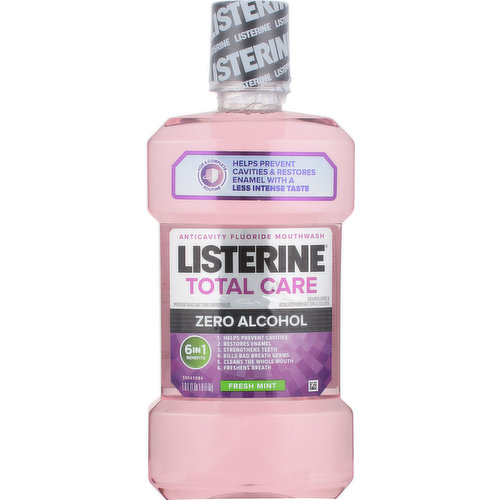 Listerine Mouthwash, Zero Alcohol, Fresh Mint