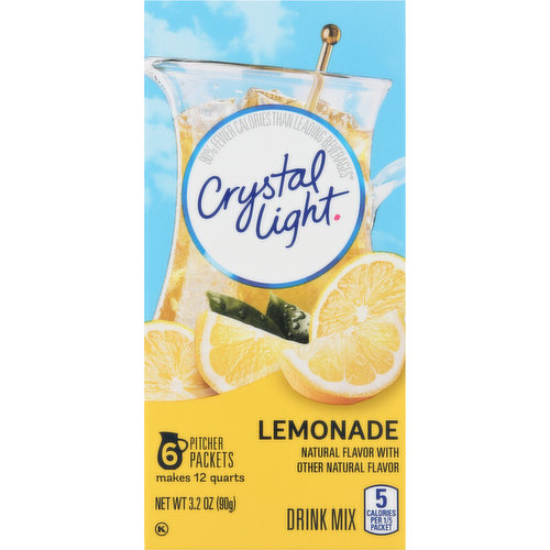 Crystal Light Drink Mix, Lemonade, 6 Packets