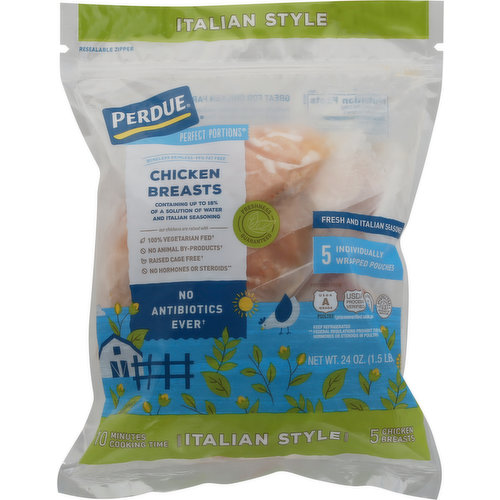 Perdue Chicken Breasts, Boneless, Skinless, Italian Style