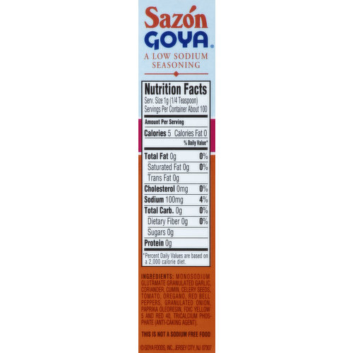 Goya Seasoning, Low Sodium