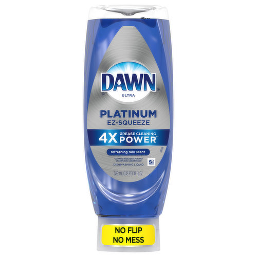 NEW Dawn EZ-Squeeze bottle, there's no flip and no mess. The EZ-Squeeze bottle makes dishwashing fast and easy. Plus, Dawn's powerful formula makes for the Easiest, Squeeziest, Tackle your greasiest clean. From the first squeeze to the last, you'll never worry about wasting a drop with Dawn's new EZ-Squeeze bottle. No matter what you've got cooking in the kitchen, Dawn dishwashing liquid dish soap will leave your dishes squeaky clean every time. Get your ultimate clean and be the kitchen hero with the Grease Cleaning power of Dawn dishwashing liquid dish soap. With 50% less scrubbing* (*vs. Dawn Non-Concentrated), Dawn dishwashing liquid dish soap works harder so you can get back to spending quality time with your family. Dawn dishwashing liquid dish soap can even be used to clean items beyond the kitchen sink. Use Dawn dishwashing liquid to remove grease and grime from external car surfaces and the outer shroud of a gas grill. Dawn dishwashing liquid dish soap is tough on grease, yet gentle. It’s so gentle that Dawn dishwashing liquid helps save rescued wildlife from oil spills. Dawn dishwashing liquid dish soap is Americas #1 Dish Liquid* (*based on sales).
