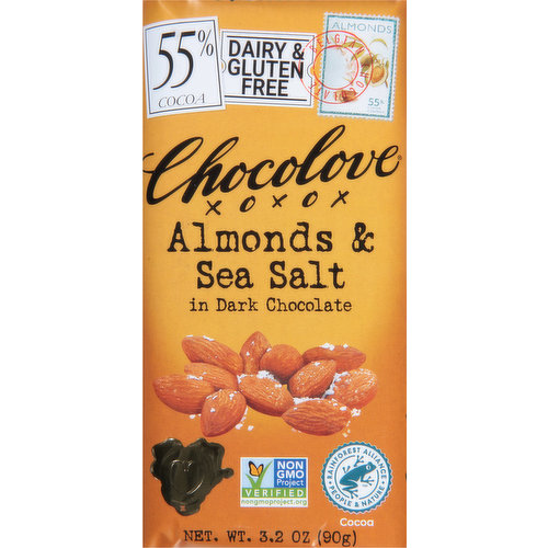 Chocolove Almonds & Sea Salt, in Dark Chocolate