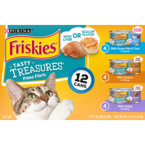 Friskies Cat Food, Prime Filets, Assorted