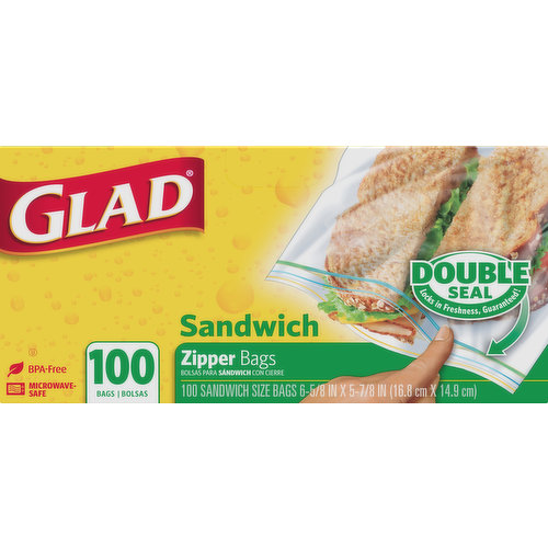 Glad Zipper Bags, Sandwich