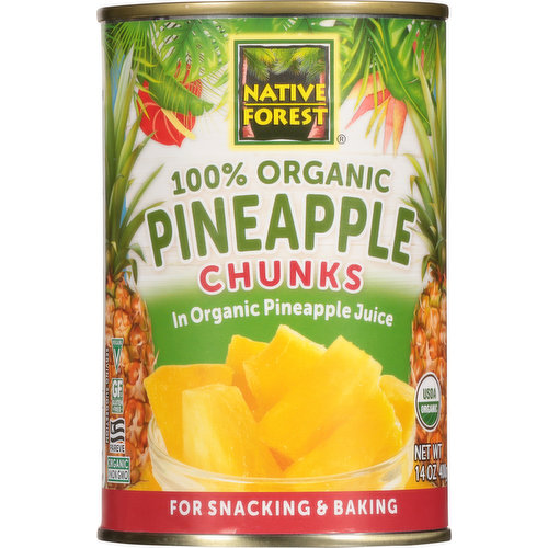 Native Forest Pineapple Chunks, 100% Organic